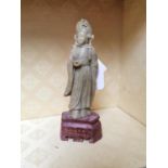 Oriental soapstone figurine of a lady