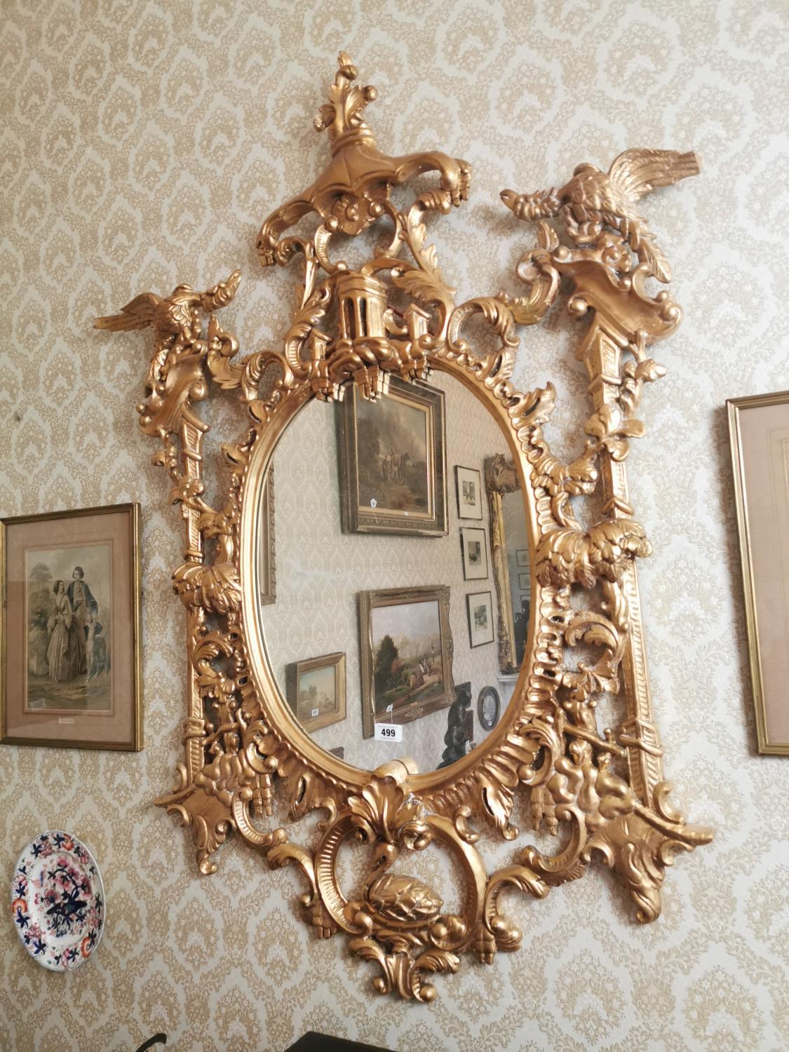 Exceptional quality gilt wall mirror - Image 2 of 2