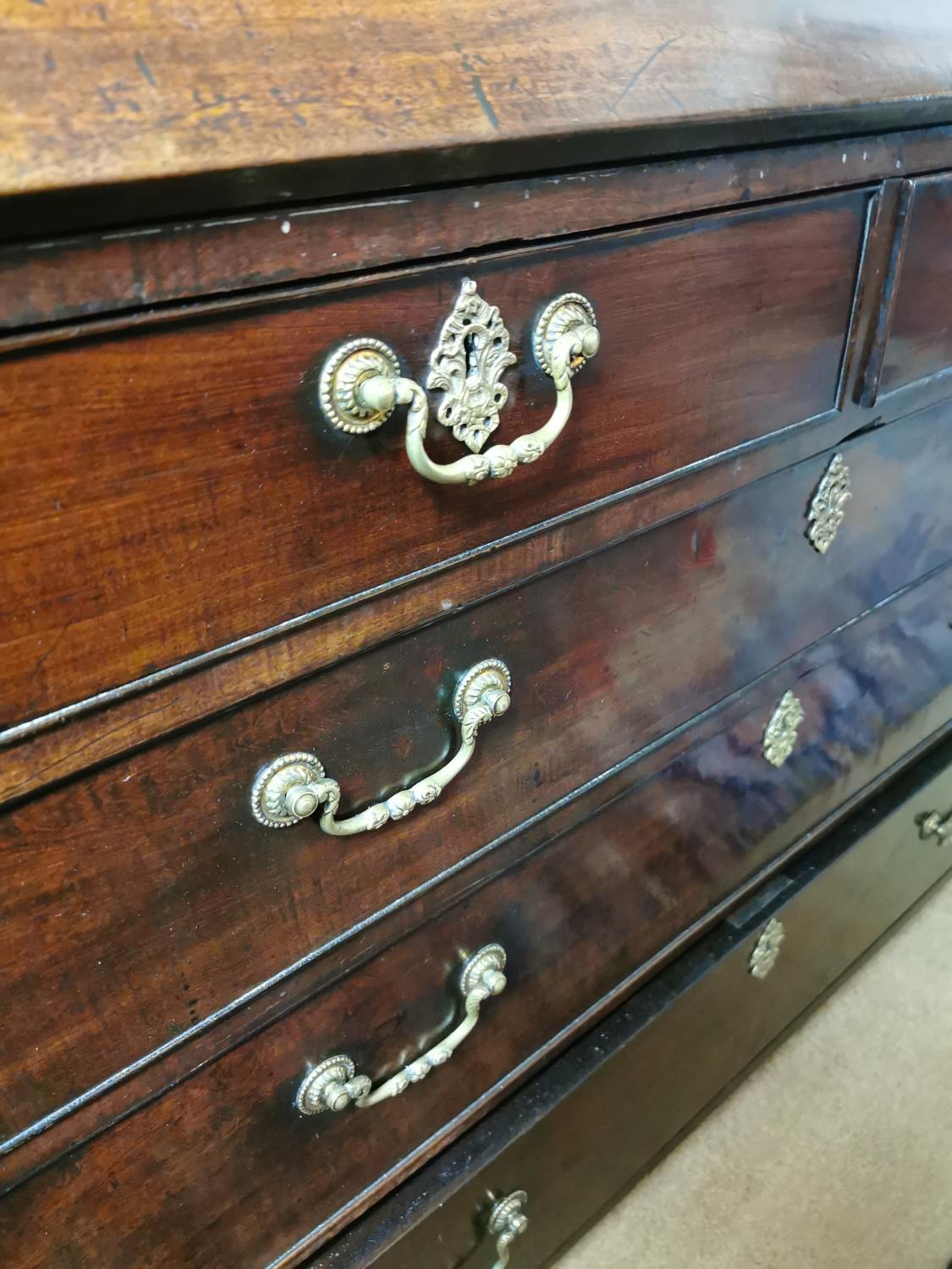 Georgian mahogany bureau - Image 2 of 3