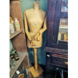 1930's shop mannequin mounted on original stand