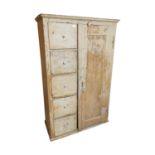 19th. C. painted pine cupboard