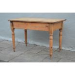 19th. C. pine kitchen table .