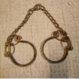 Set of 19th. C. metal shackles