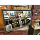 Ogden's High Class Cigarettes framed advertising mirror