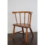 Oak child's armchair.