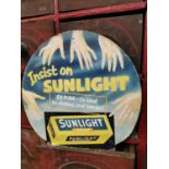 Sunlight Soap cardboard advertising sign