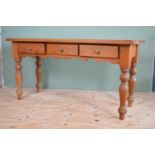 19th C. pine serving table