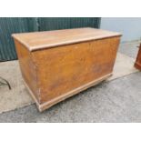 19th C. scumbled pine blanket box.