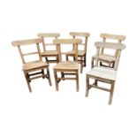 Set of six 19th C. carpenters chairs