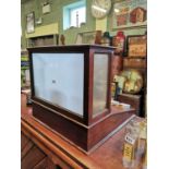 Victorian Mahogany and glass Teller's desk