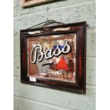 Bass In Bottle framed advertising mirror