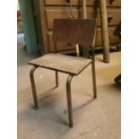 Child's wood and metal chair.