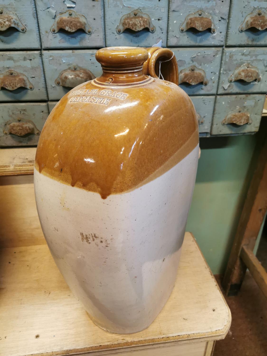 19th. C. stoneware flagon