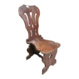 Rare 19th C. mahogany cock fighting chair