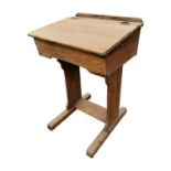 Pitch pine child's desk