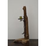 Driftwood and iron candle holder