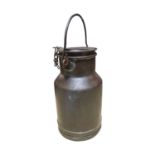 Early 20th C. metal milk can with handle