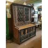 Rare early 19th C. South of Ireland painted pine cabinet.