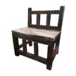 19th. C. carved oak child's chair