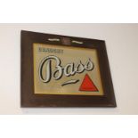 Draught Bass advertising mirror.