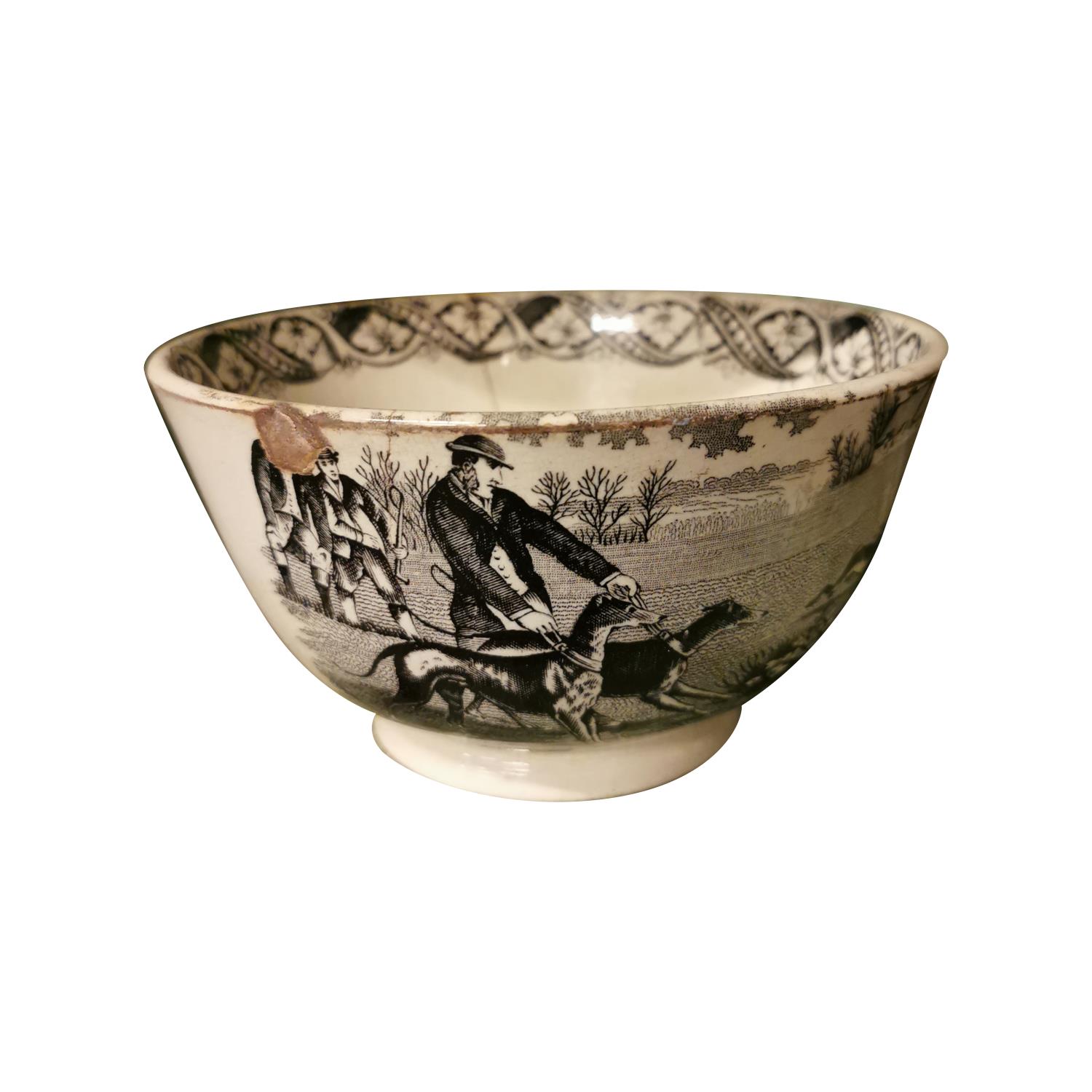 19th C. transfer bowl