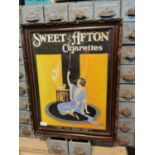 Sweet Afton Cigarettes framed advertising print
