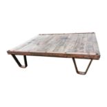 Industrial coffee table