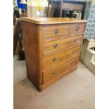 19th. C. pitch pine chest