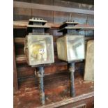 Pair of 19th C. coach lamps