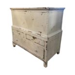 19th. C. Irish painted pine Kilkenny dowry chest