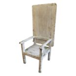 Rare Kilkenny pine settle chair