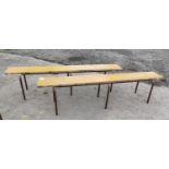 Pair of industrial benches