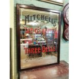 Rare Mitchell's Gold advertising mirror