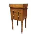 19th C. Scumbled pine bedside cabinet