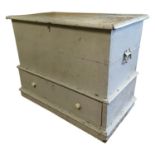 19th. C. painted pine blanket chest