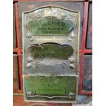 Rare Gallagher's Two Flake Tobacco embossed tinplate counter advertising sign