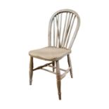 Painted pine spindle backed kitchen chair