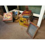 Miscellaneous lot of six advertising boxes