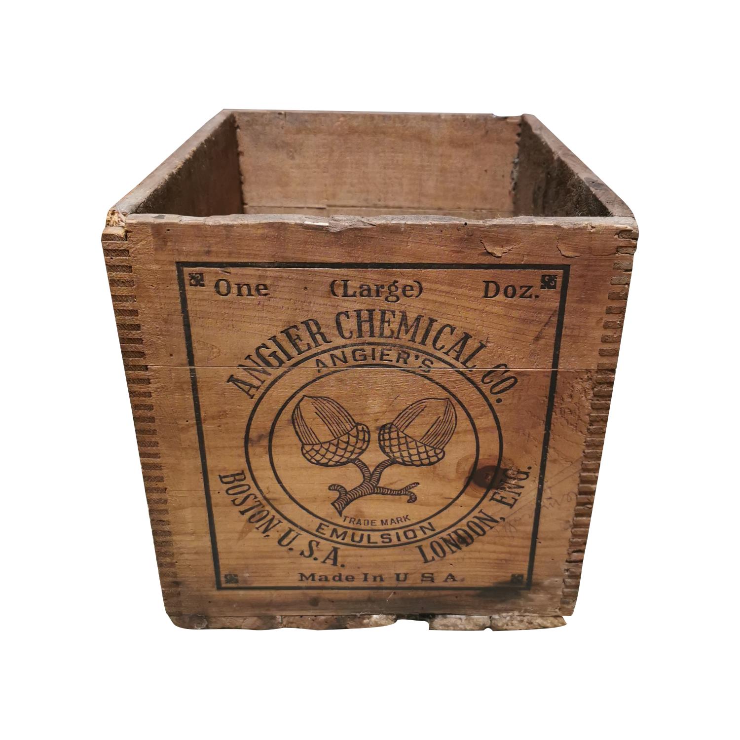 Early 20th C. pine advertising box - Image 2 of 2