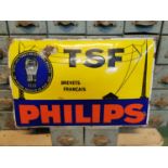 Rare Phillips pictorial enamel advertising sign