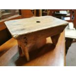 19th. C. pine creepie stool.