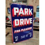 Park Drive enamel advertising sign.