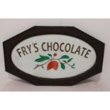 Fry's Chocolate glass advertising sign.