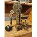 Unusual early 20th. C. cast iron cork puller