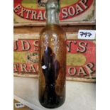 19th. C. blob top mineral bottle