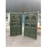 Pair of 19th C. painted pine bookcases