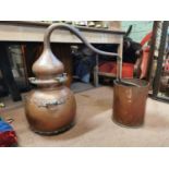 Rare early 20th. C. Irish copper whiskey still