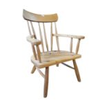 19th C. beech Gibson chair