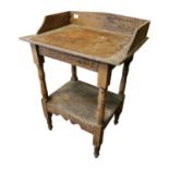 19th C. painted pine wash stand