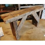 Early 20th C. Pine carpenters stool